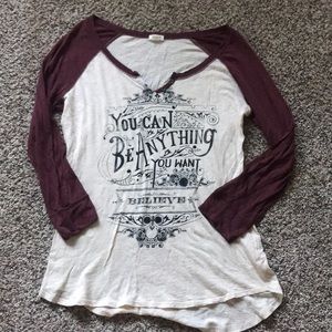 NWOT tunic top with quarter length sleeves